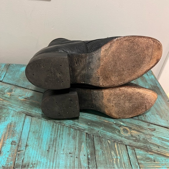 Larry Mahan Vintage Leather Lace up Ankle Boots Size 9.5 EE Western - Picture 5 of 15